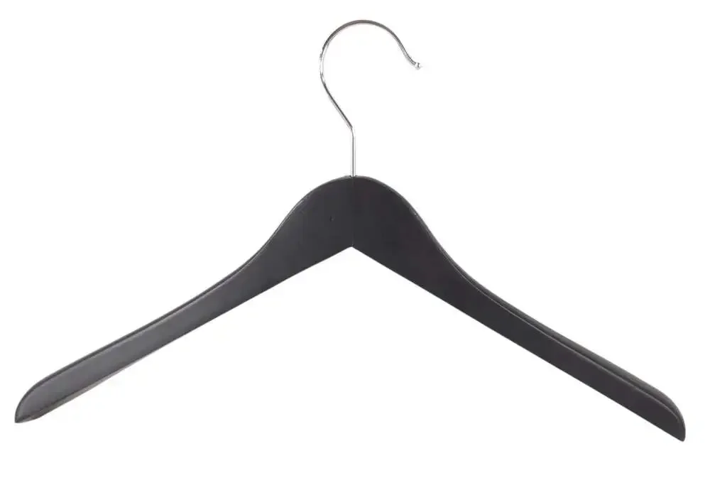 Moose Knuckles Heavy Duty Wooden Coat Hangers Set of 4 Black